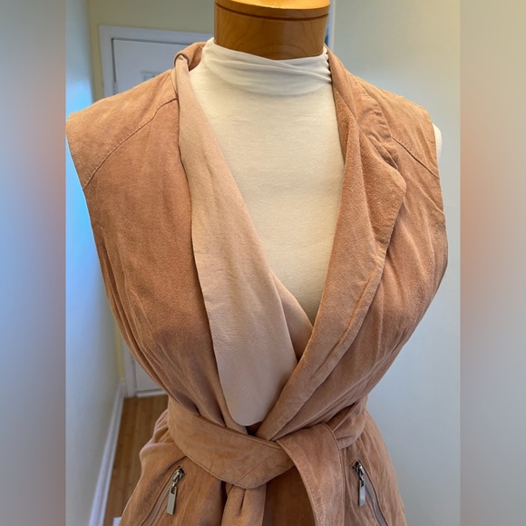 Bebe Dusty Pink Suede Vest - Picture 3 of 14